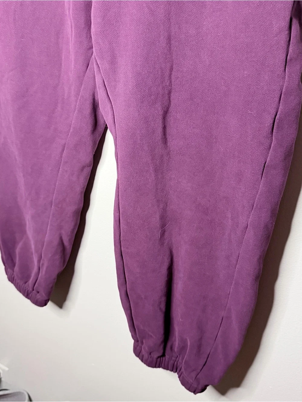 Women’s Quince Burgundy/Plum Fleece Jogger Pants - Casual Comfort - Picture 3 of 5